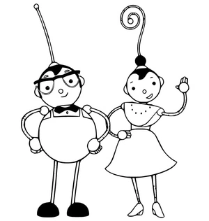 Página para Colorir Página para colorir do Percy e Polina de Rolie Polie Olie