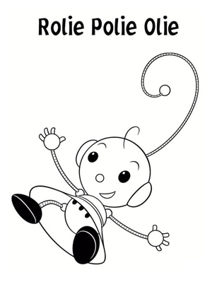 Página para colorir imprimível de Rolie Polie Olie