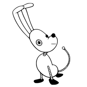 Página para Colorir Spot Dog de Rolie Polie Olie