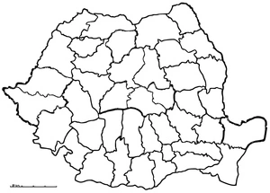 Página para Colorir Página para Colorir do Mapa da Romênia