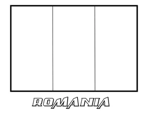Página para Colorir Bandeira da Romênia