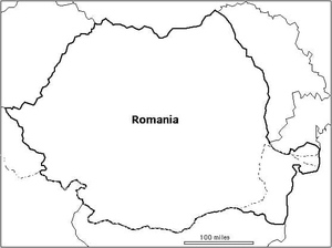 Mapa da Romênia