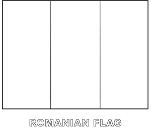 Página para Colorir Bandeira Nacional da Romênia