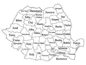 Página para Colorir Página para Colorir Imprimível do Mapa da Romênia