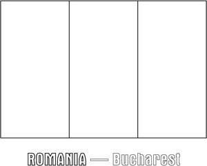 Página para Colorir da Bandeira da Romênia