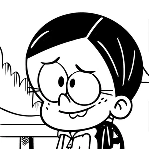Página para Colorir Feliz Ronnie Anne Santiago