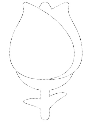 Contorno Simples de Rosa