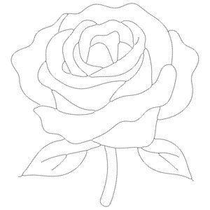 Página para Colorir Desenhando uma Bela Rosa