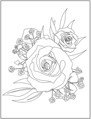 Página para Colorir Flor Fofa