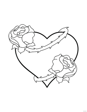 Corações cercados por rosas