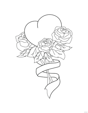 Buquê de Rosas com Coração