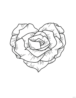 Rosa em Forma de Coração