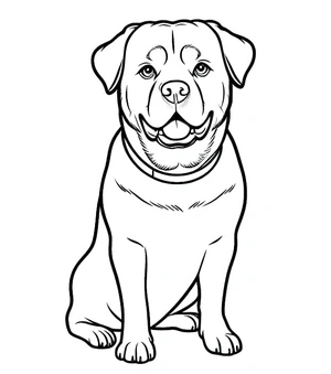 Página para Colorir Imprimir página para colorir de Rottweiler