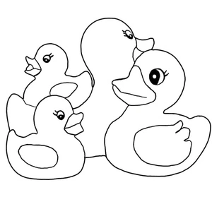 Patinhos de Borracha Coloring Page