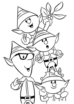 Página para Colorir Página para Colorir do Rudolph Grátis para Imprimir