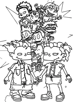 Página para Colorir Personagens de Rugrats
