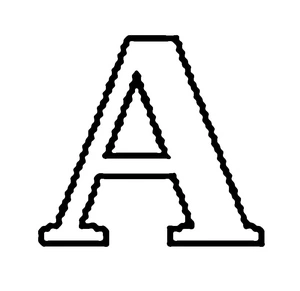 Página para Colorir Letra A do Alfabeto Russo