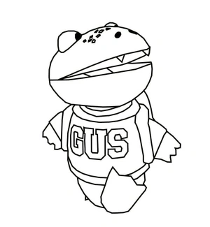 Página para Colorir Gus no Mundo do Ryan