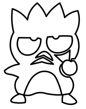 Página para Colorir Badtz Maru do mundo de Sanrio