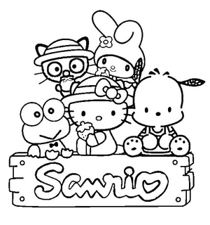 Página para Colorir Personagens da Sanrio