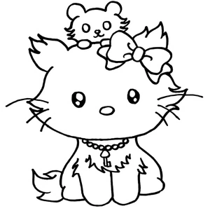 Página para Colorir Charmmy Kitty e Sugar da Sanrio
