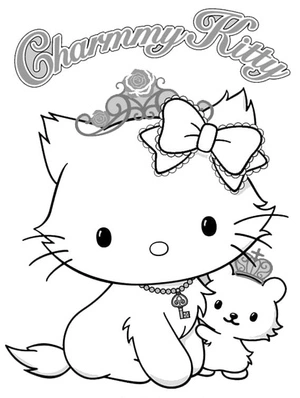 Página para Colorir Charmmy Kitty e Sugar do universo Sanrio
