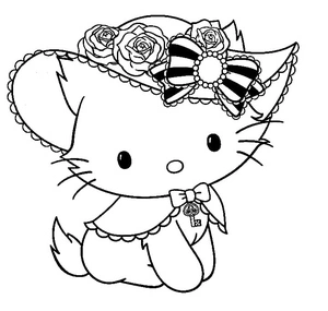 Página para Colorir Charmmy Kitty da Sanrio