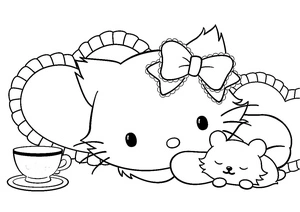 Página para Colorir Página para Colorir Charmmy Kitty Grátis