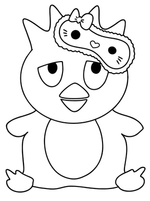 Página para Colorir Badtz Maru Alegre