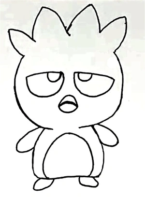 Página para Colorir Folha de Atividades para Imprimir do Badtz Maru
