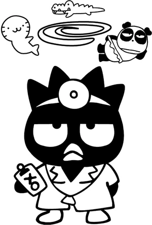 Página para Colorir Página para Colorir do Badtz Maru para Imprimir