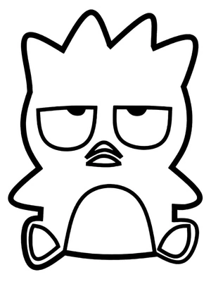 Página para Colorir Página para Colorir Fofa do Badtz Maru para Imprimir