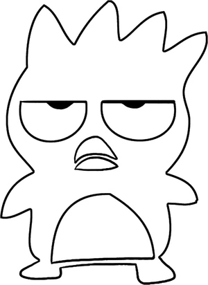 Página para Colorir Badtz Maru Simples