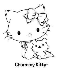 Página para Colorir Sugar e Charmmy Kitty Doce e Charmmy Kitty