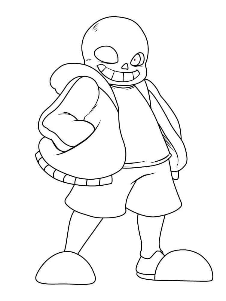 Página para Colorir Sans é Incrível