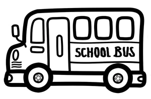 Página para Colorir Página para Colorir de Ônibus Escolar para Imprimir