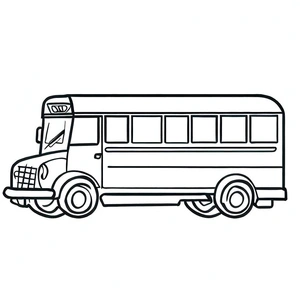 Página para Colorir Aventura no Ônibus Escolar