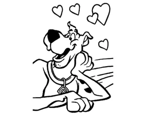 Página para Colorir Scooby é um cachorro carinhoso.