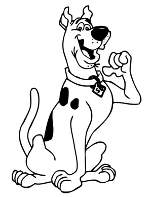 Página para Colorir Scooby Doo Simples