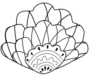 Página para Colorir Concha Majestosa
