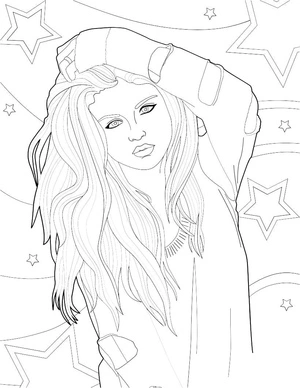 Página para Colorir Página para Colorir da Selena Gomez