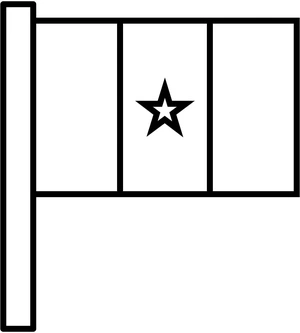 Página para Colorir Página para Colorir da Bandeira do Senegal