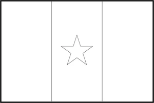 Página para Colorir Página para Colorir da Bandeira do Senegal para Imprimir