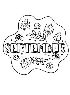 Página para Colorir de Setembro