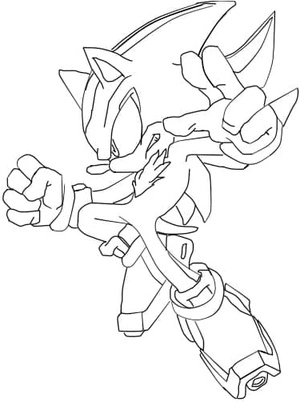 Página para Colorir Página para Colorir Grátis do Shadow the Hedgehog