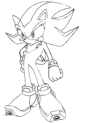 Página para Colorir Página de colorir grátis do Shadow the Hedgehog