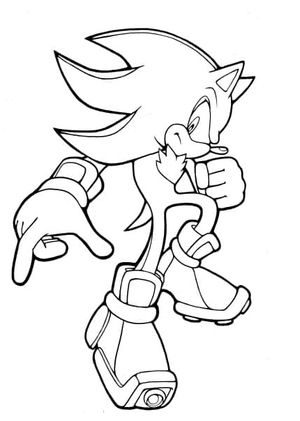 Imprimir a página para colorir do Shadow the Hedgehog