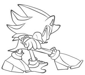 Página para Colorir Página de Colorir do Shadow the Hedgehog para Crianças