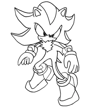 Página para Colorir Página para Colorir do Shadow the Hedgehog