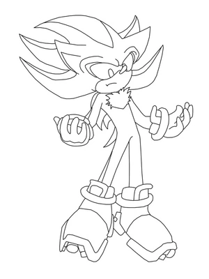Página para Colorir Shadow the Hedgehog: Sentindo-se Super Legal